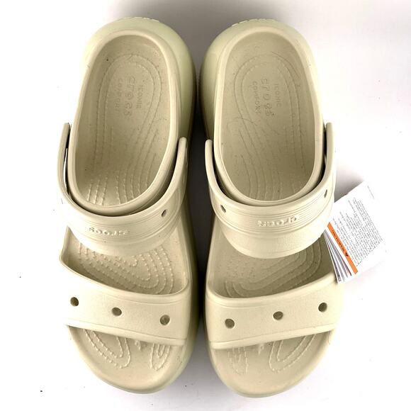 NWT Cream Mega Crush Platform Crocs Size 7 Women - Picture 7 of 7